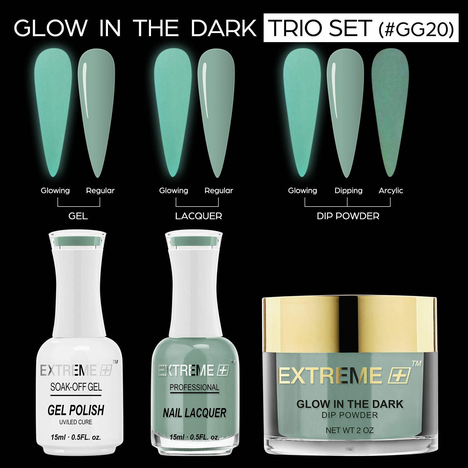 EXTREME+ 3 in 1 Combo Set - Glow in the Dark - #20