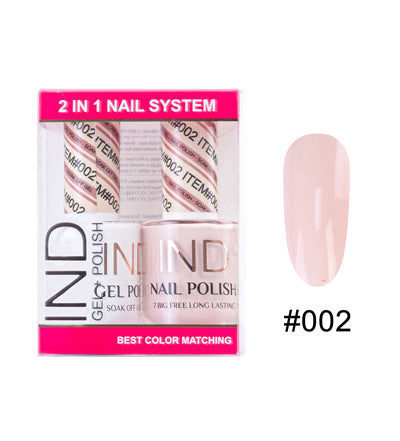 IND Nail Polish Gel & Matching Lacquer Set - #02