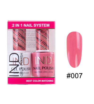 IND Nail Polish Gel & Matching Lacquer Set - #07