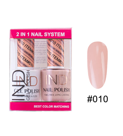 IND Nail Polish Gel & Matching Lacquer Set - #10