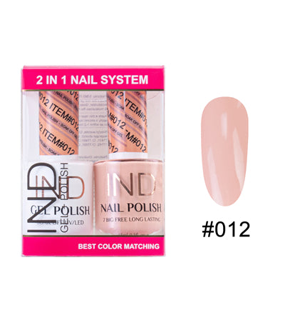 IND Nail Polish Gel & Matching Lacquer Set - #12