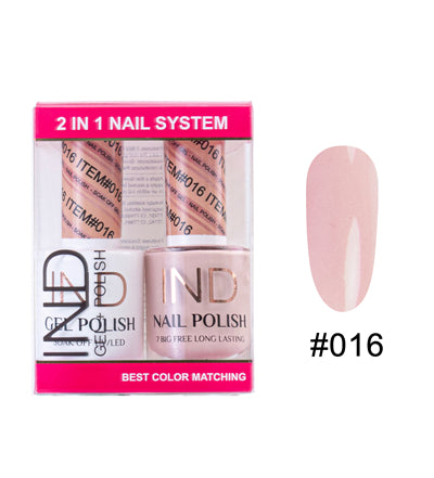 IND Nail Polish Gel & Matching Lacquer Set - #16