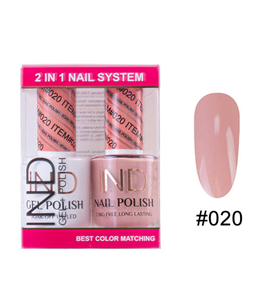 IND Nail Polish Gel & Matching Lacquer Set - #20