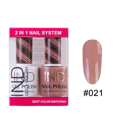 IND Nail Polish Gel & Matching Lacquer Set - #21