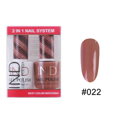 IND Nail Polish Gel & Matching Lacquer Set - #22