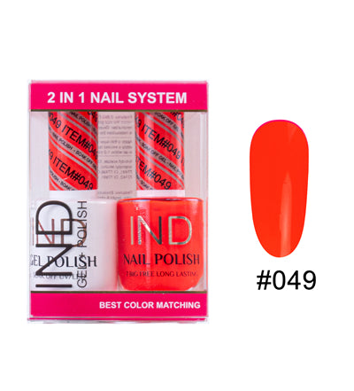 IND Nail Polish Gel & Matching Lacquer Set - #49