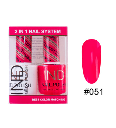 IND Nail Polish Gel & Matching Lacquer Set - #51