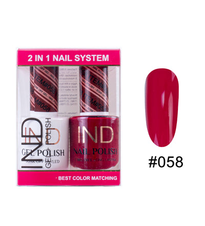 IND Nail Polish Gel & Matching Lacquer Set - #58