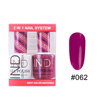 IND Nail Polish Gel & Matching Lacquer Set - #62