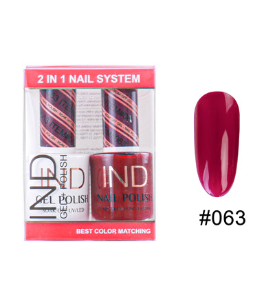 IND Nail Polish Gel & Matching Lacquer Set - #63