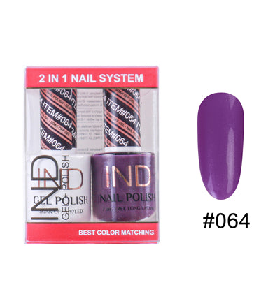 IND Nail Polish Gel & Matching Lacquer Set - #64