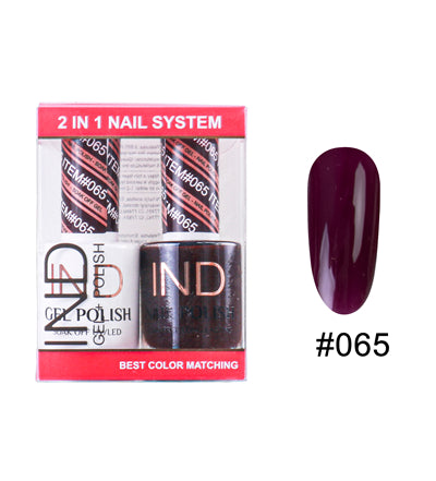 IND Nail Polish Gel & Matching Lacquer Set - #65