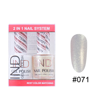 IND Nail Polish Gel & Matching Lacquer Set - #71