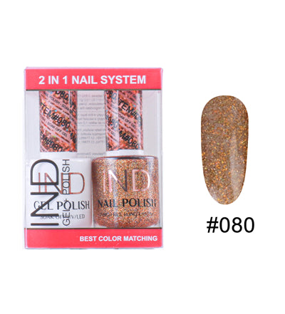 IND Nail Polish Gel & Matching Lacquer Set - #80