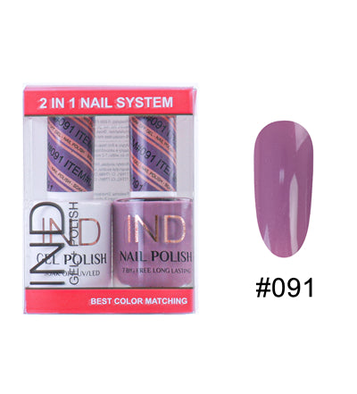 IND Nail Polish Gel & Matching Lacquer Set - #91