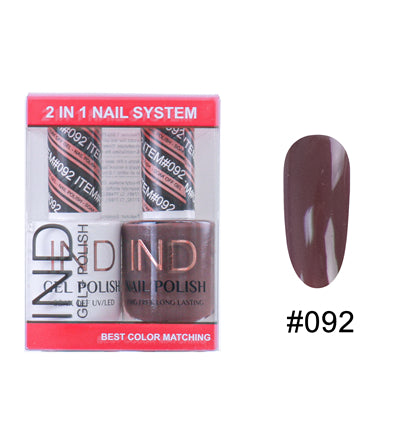 IND Nail Polish Gel & Matching Lacquer Set - #92