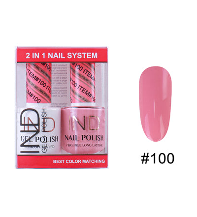 IND Nail Polish Gel & Matching Lacquer Set - #100