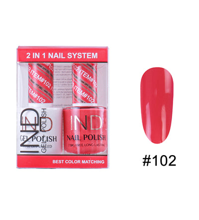 IND Nail Polish Gel & Matching Lacquer Set - #102