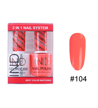 IND Nail Polish Gel & Matching Lacquer Set - #104