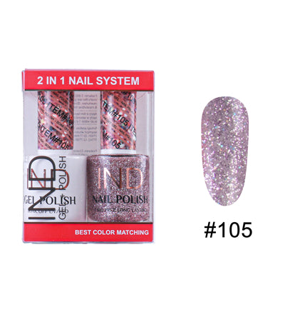 IND Nail Polish Gel & Matching Lacquer Set - #105