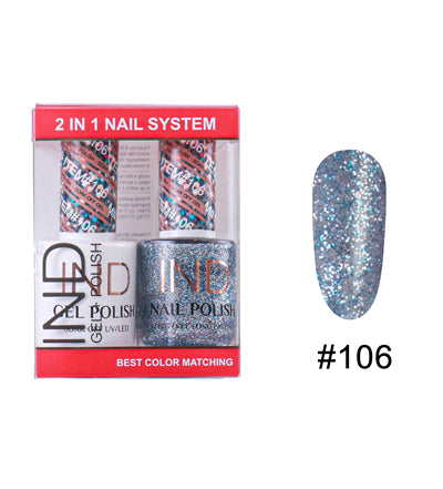 IND Nail Polish Gel & Matching Lacquer Set - #106