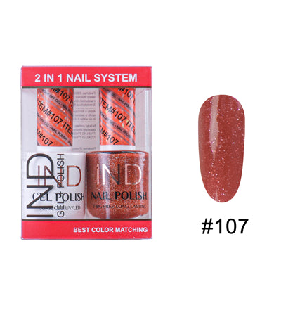 IND Nail Polish Gel & Matching Lacquer Set - #107