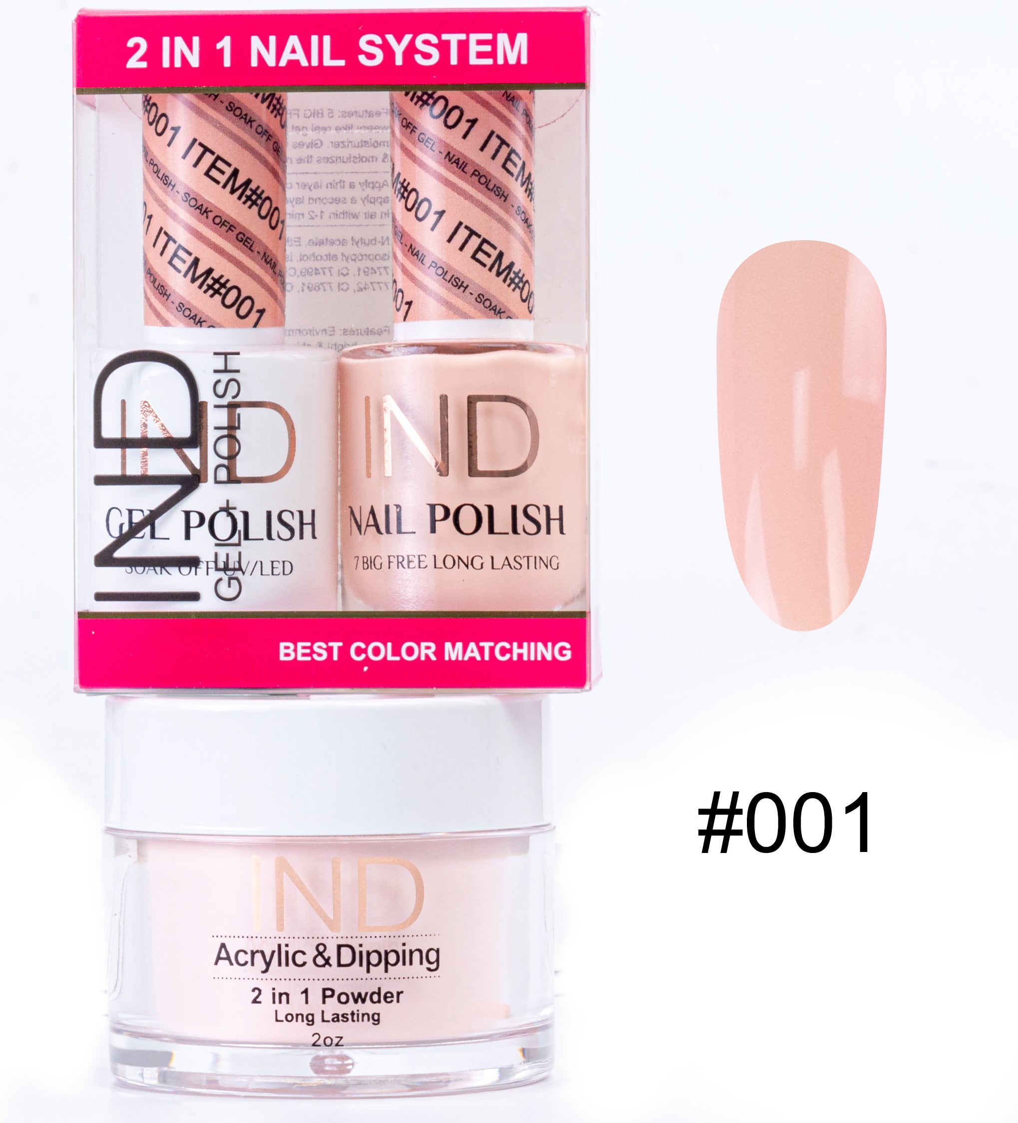 IND 3 IN 1 Combo Gel +Lacquer+dipping powder - #01