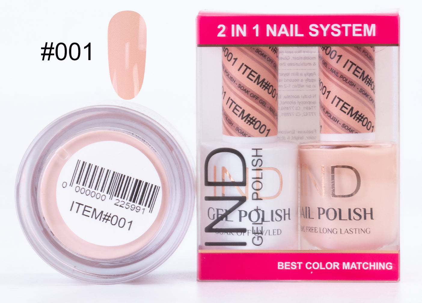 IND 3 IN 1 Combo Gel +Lacquer+dipping powder - #01