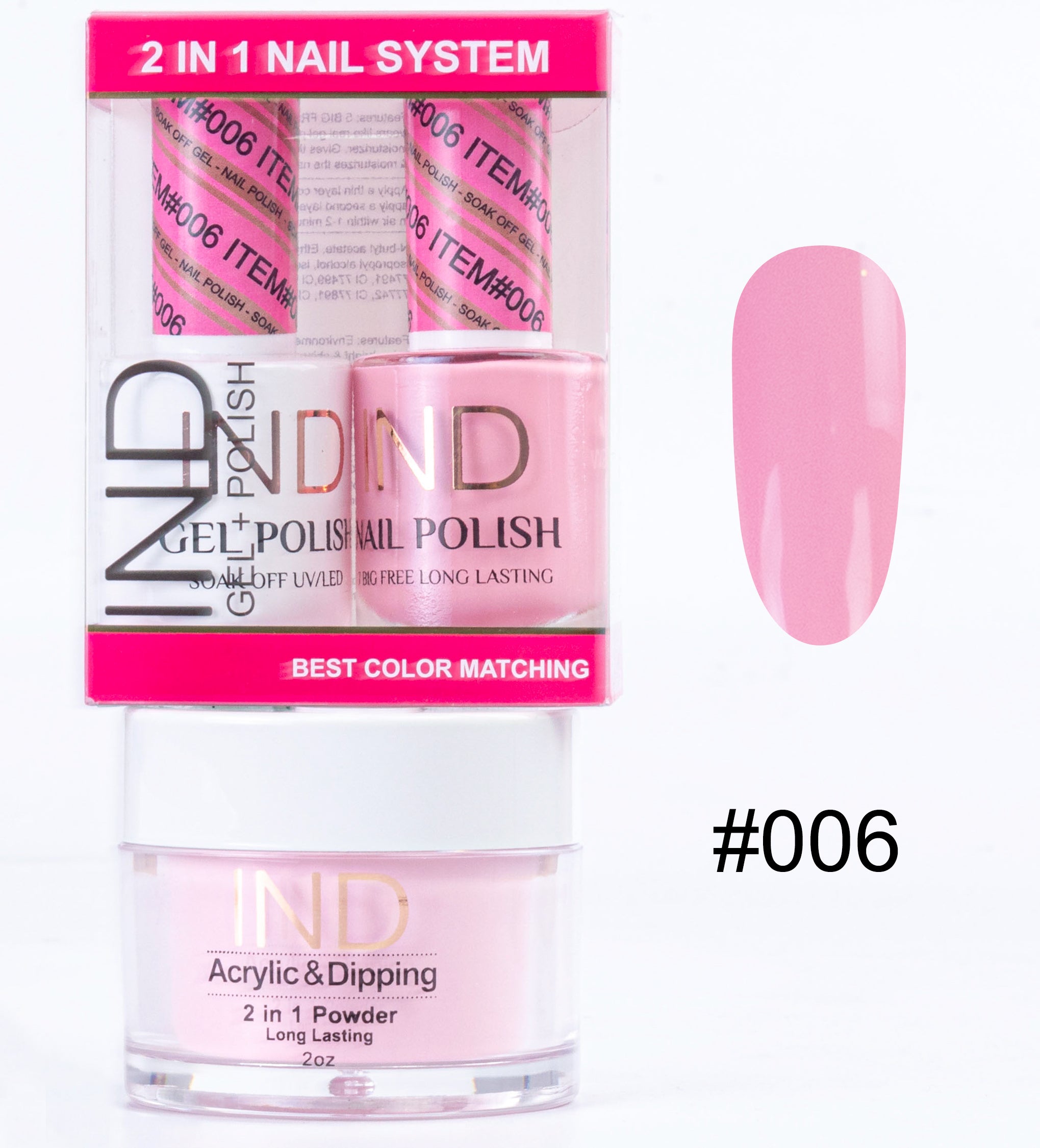 IND 3 IN 1 Combo Gel +Lacquer+dipping powder - #06