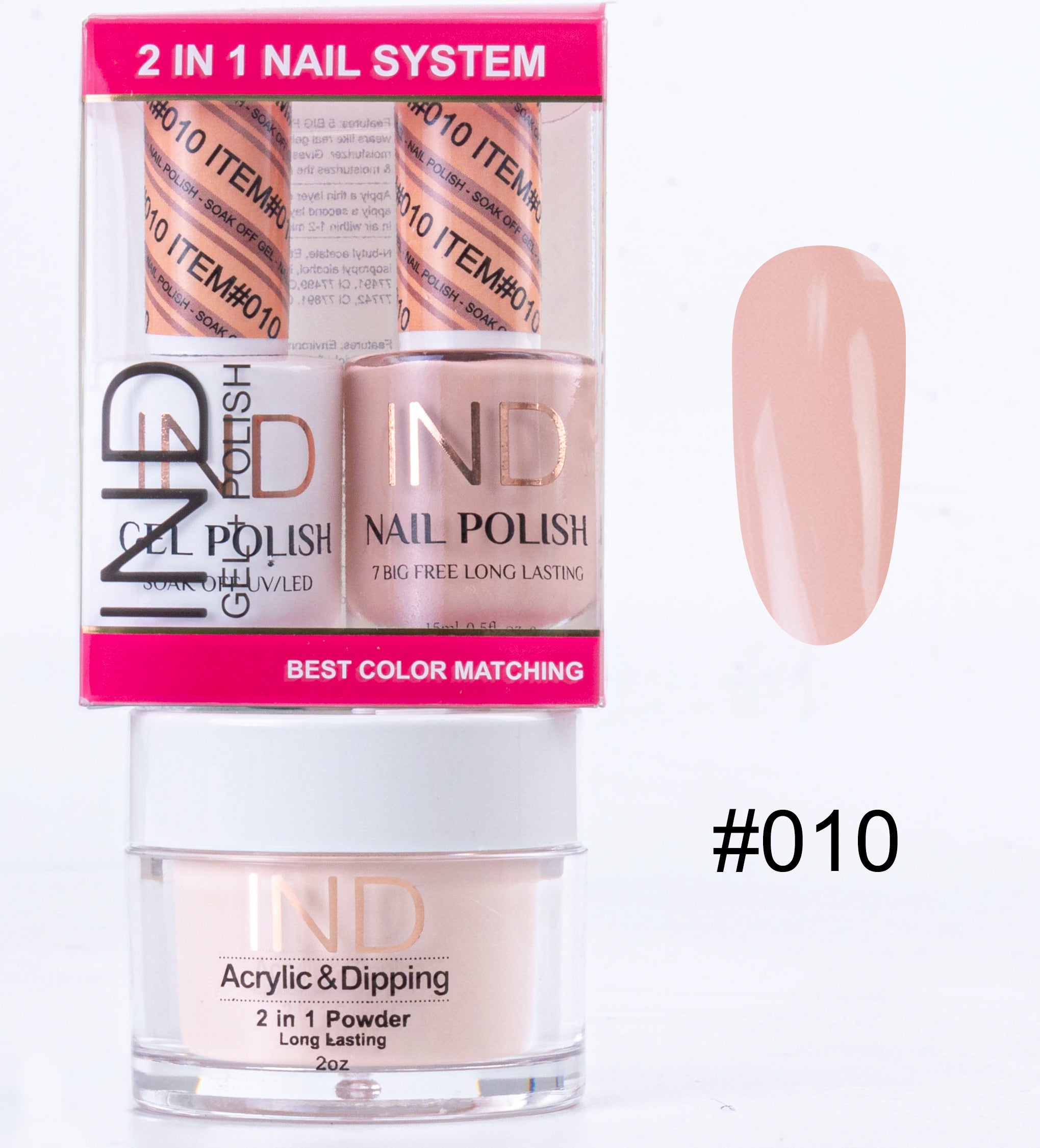 IND 3 IN 1 Combo Gel +Lacquer+dipping powder - #10