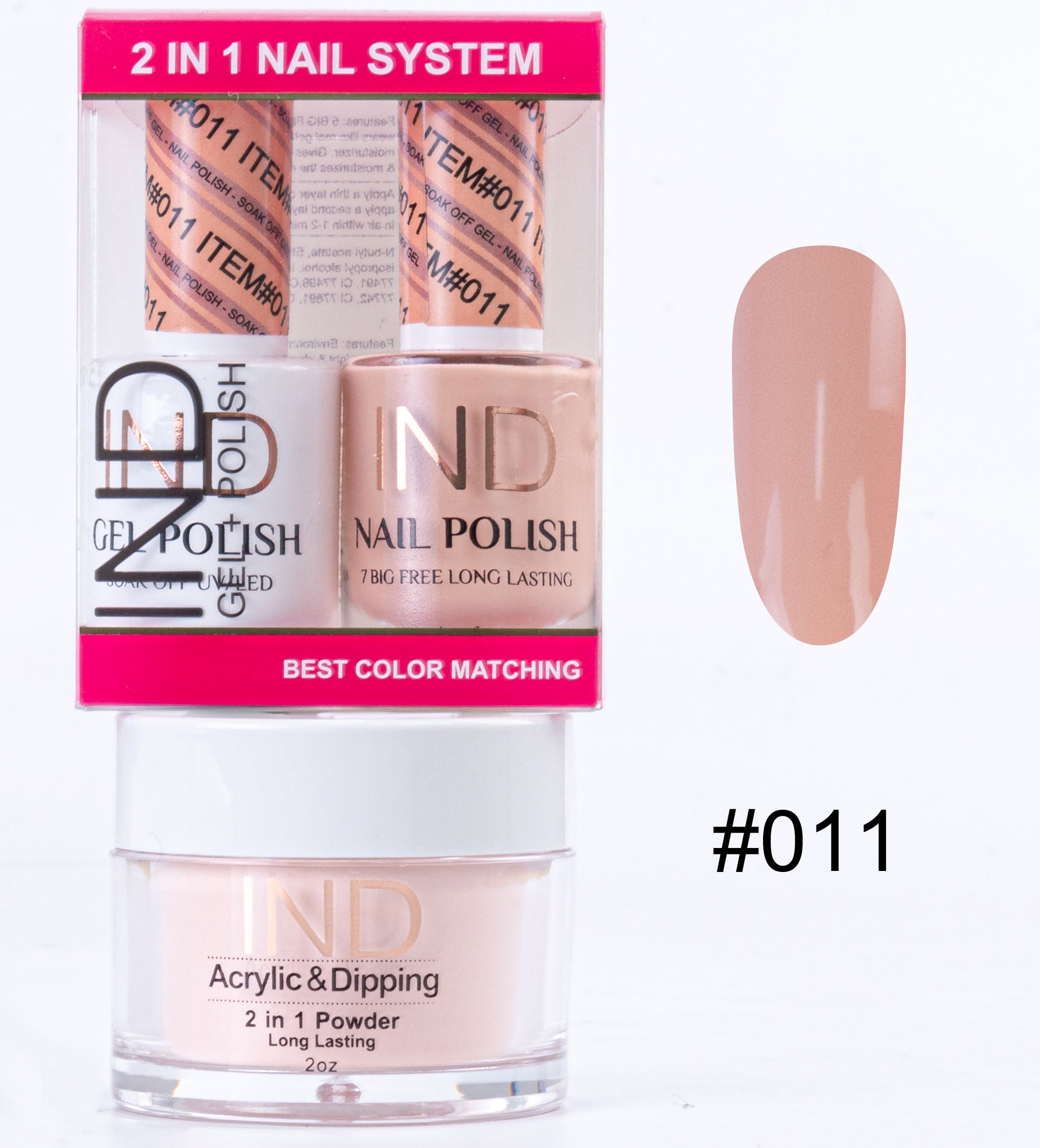 IND 3 IN 1 Combo Gel +Lacquer+dipping powder - #11