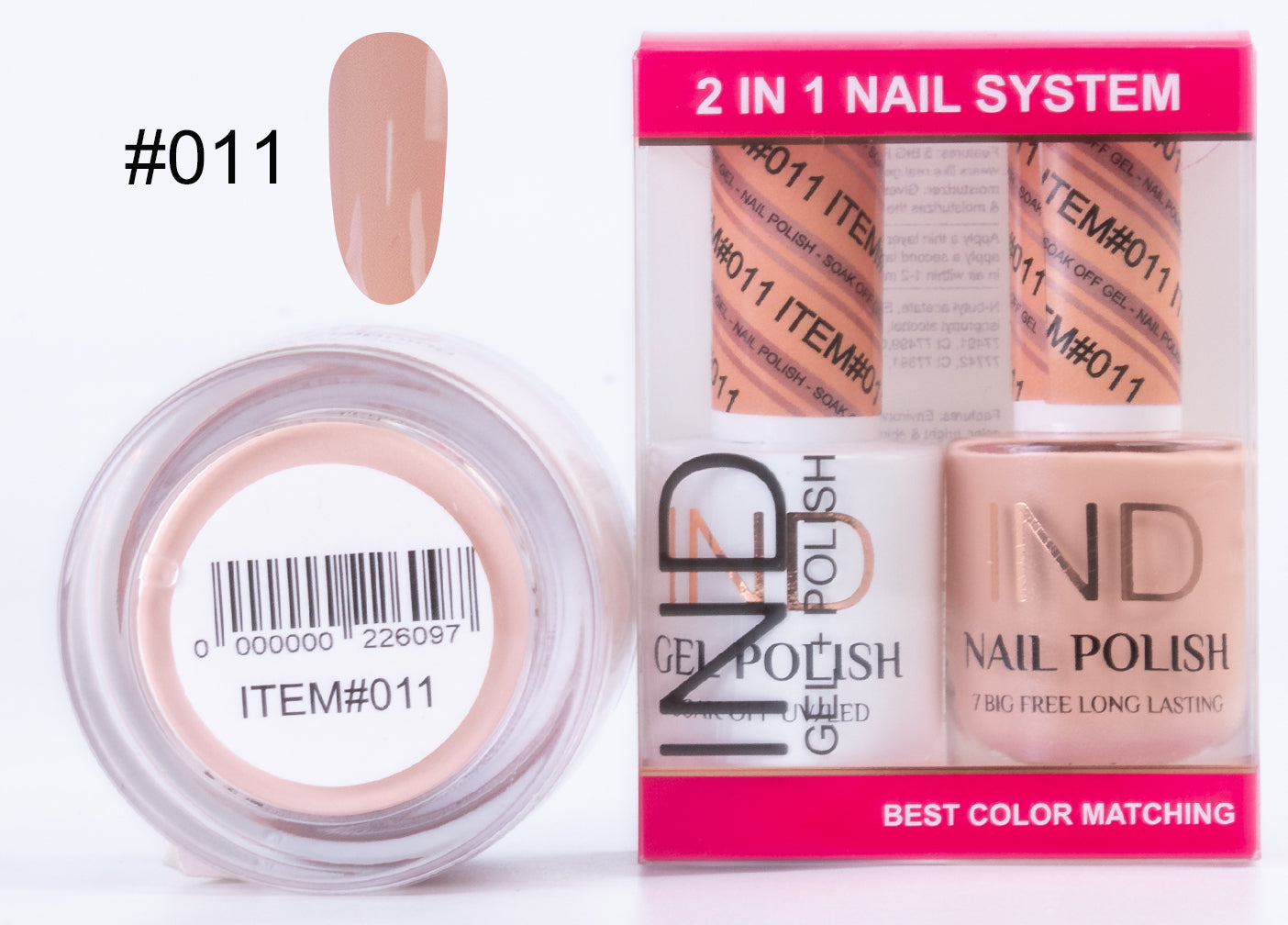 IND 3 IN 1 Combo Gel +Lacquer+dipping powder - #11