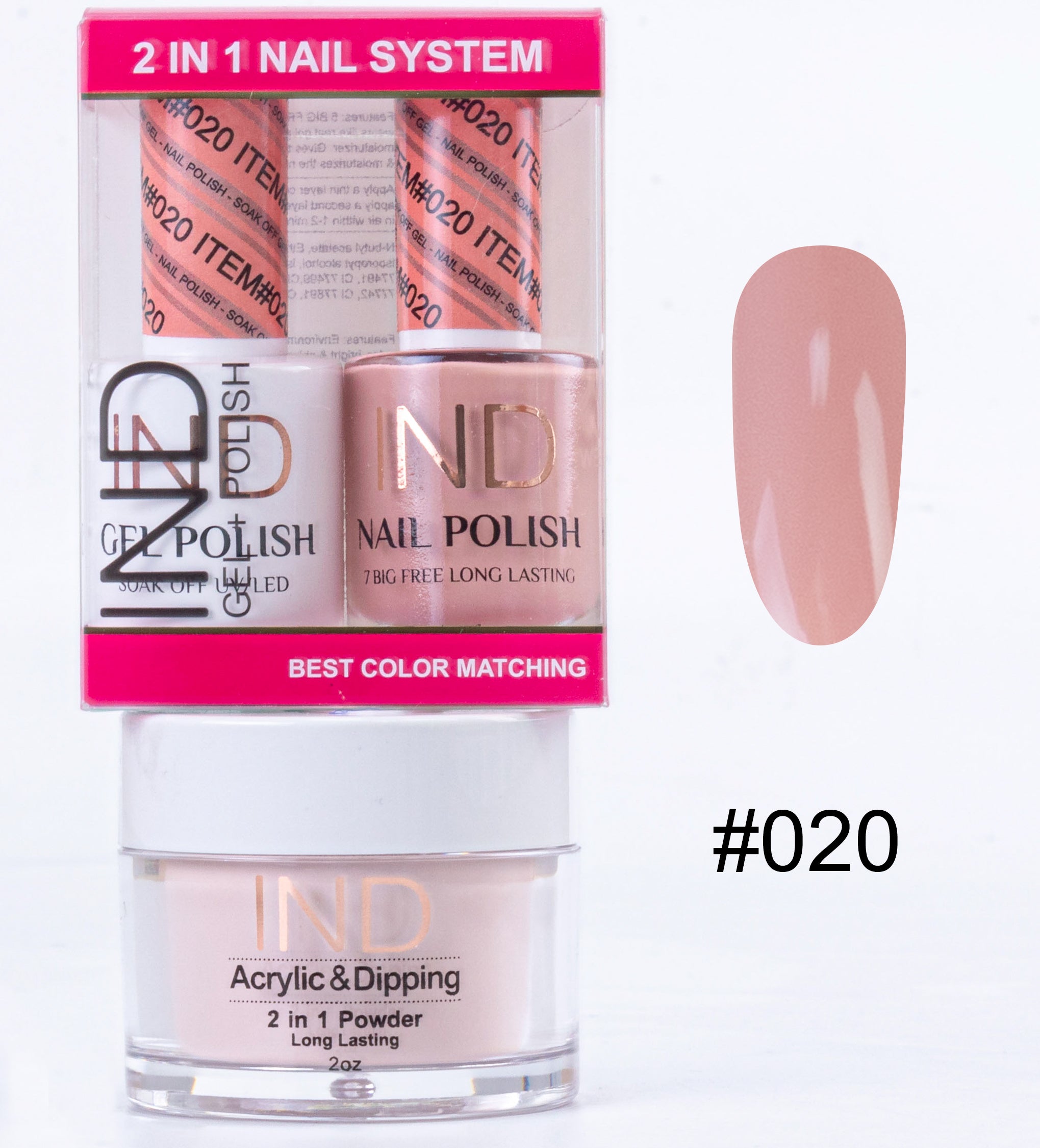 IND 3 IN 1 Combo Gel +Lacquer+dipping powder - #20