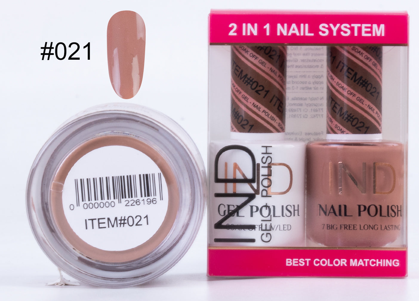 IND 3 IN 1 Combo Gel +Lacquer+dipping powder - #21