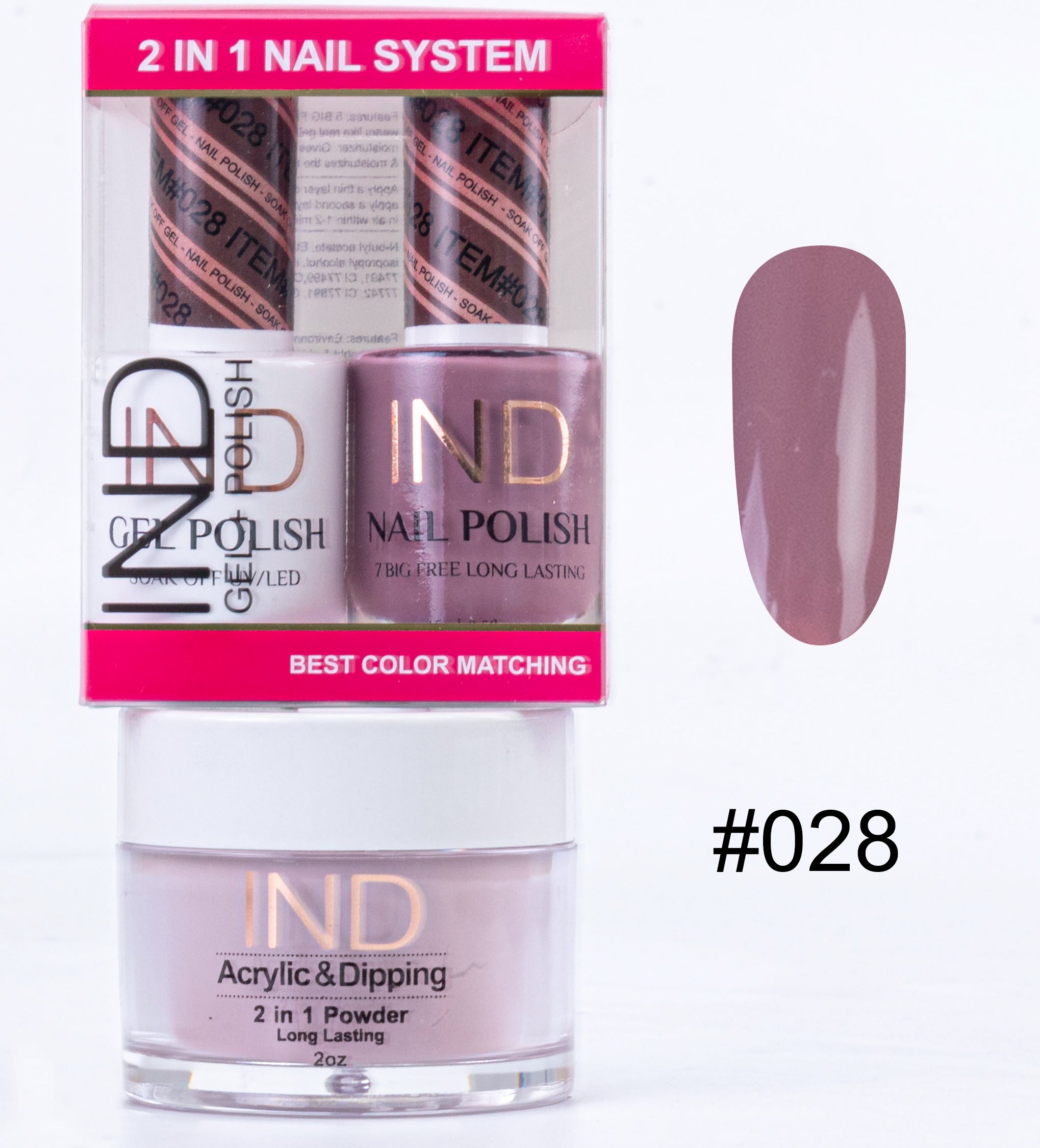 IND 3 IN 1 Combo Gel +Lacquer+dipping powder - #28