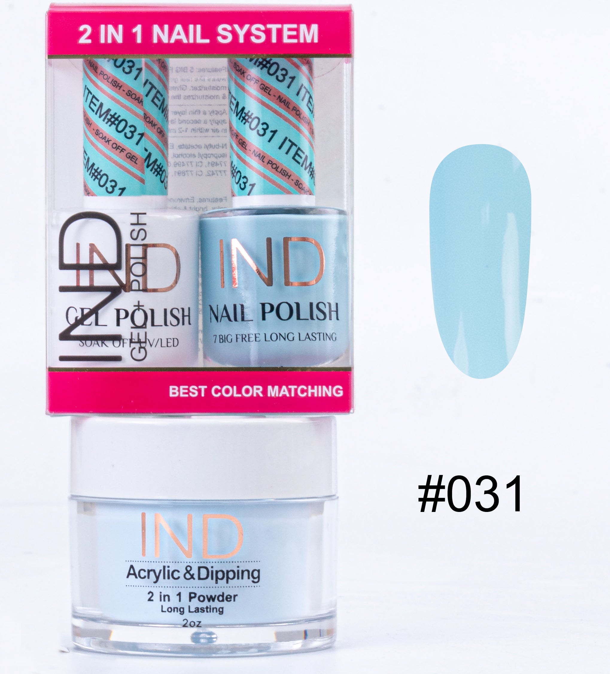 IND 3 IN 1 Combo Gel +Lacquer+dipping powder - #31