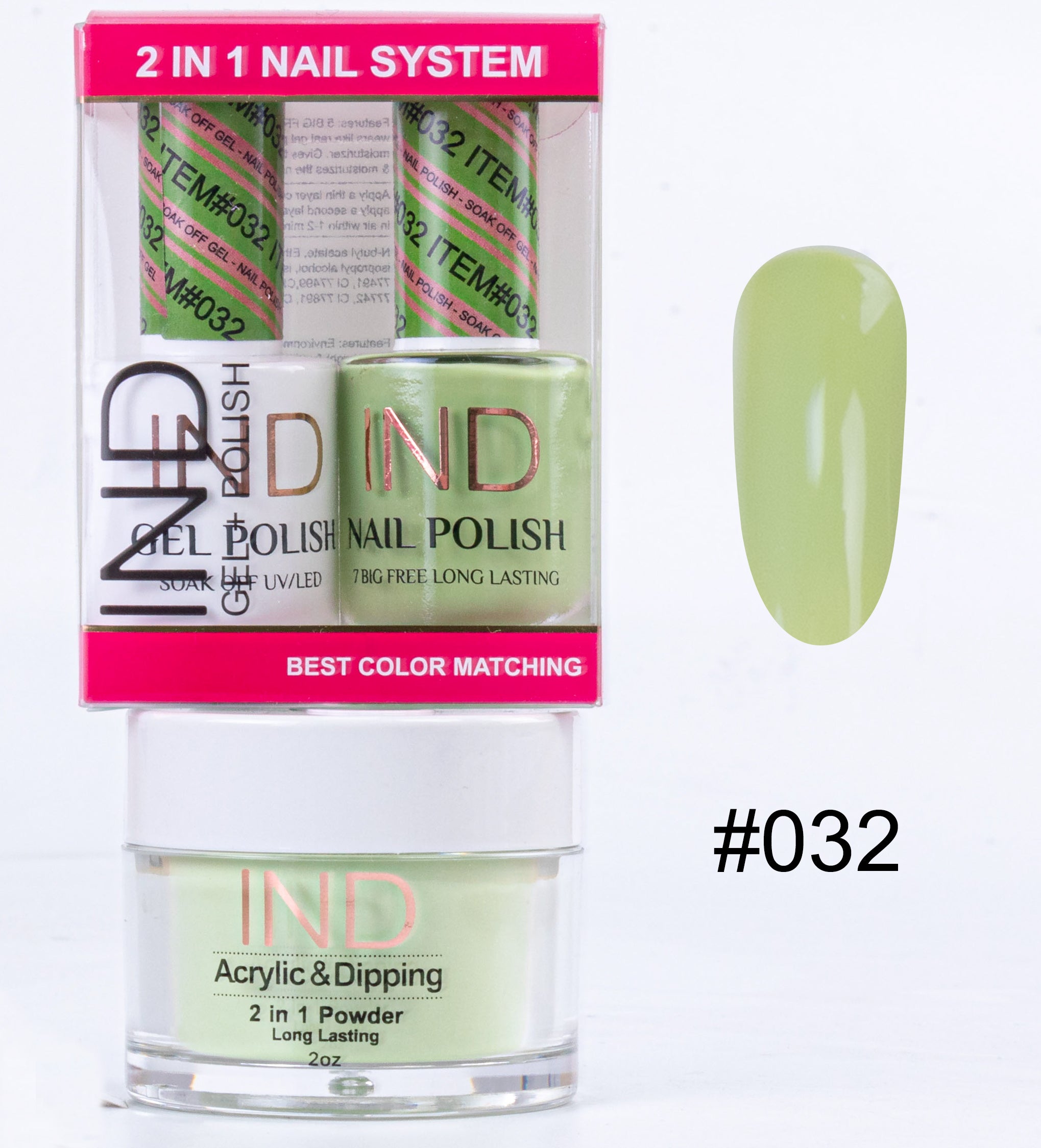 IND 3 IN 1 Combo Gel +Lacquer+dipping powder - #32