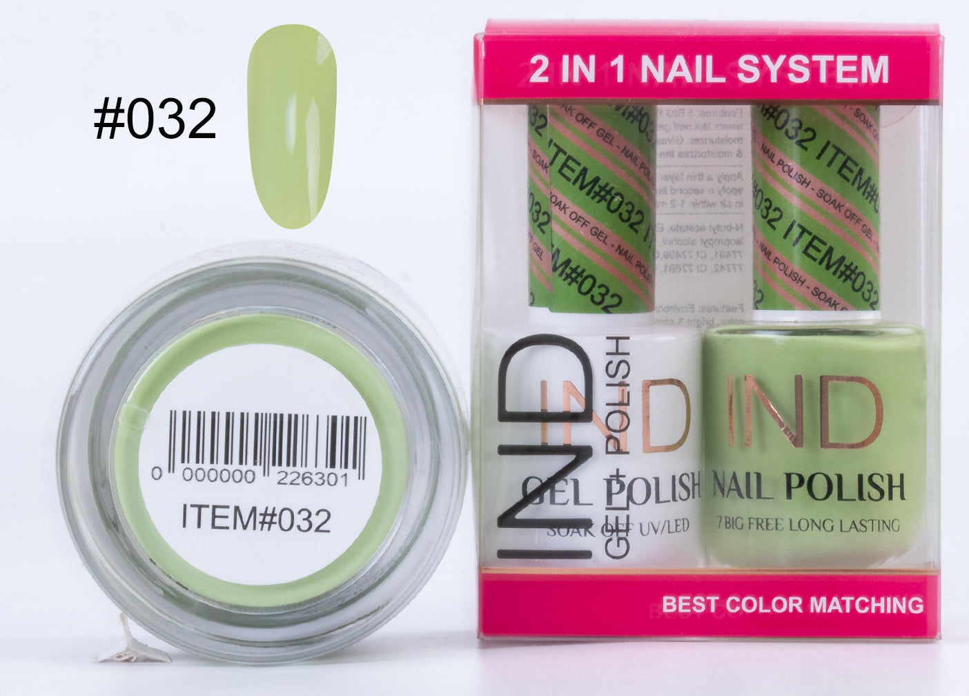 IND 3 IN 1 Combo Gel +Lacquer+dipping powder - #32