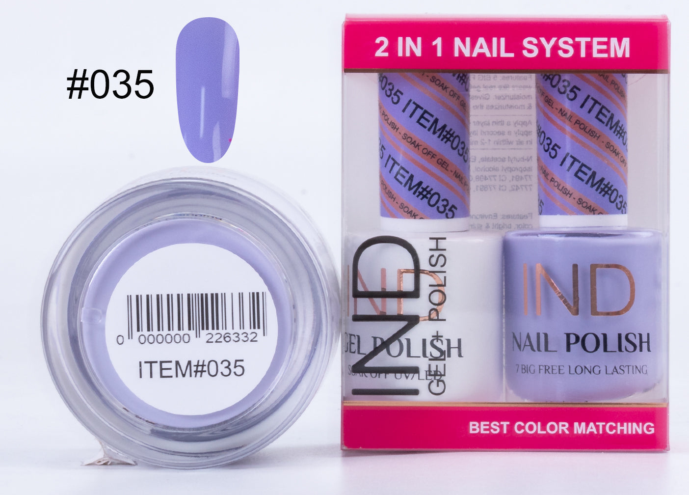 IND 3 IN 1 Combo Gel +Lacquer+dipping powder - #35