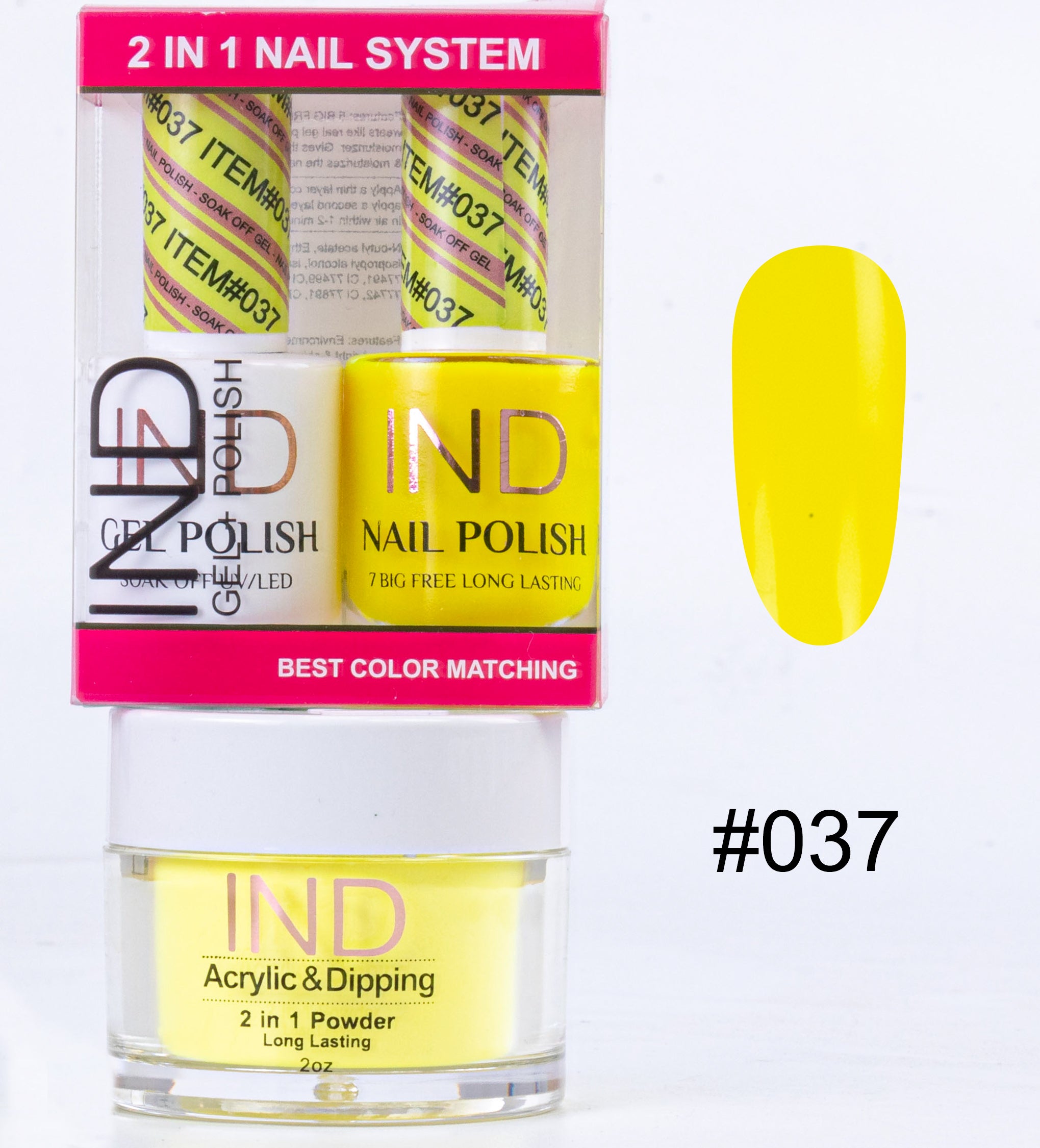 IND 3 IN 1 Combo Gel +Lacquer+dipping powder - #37