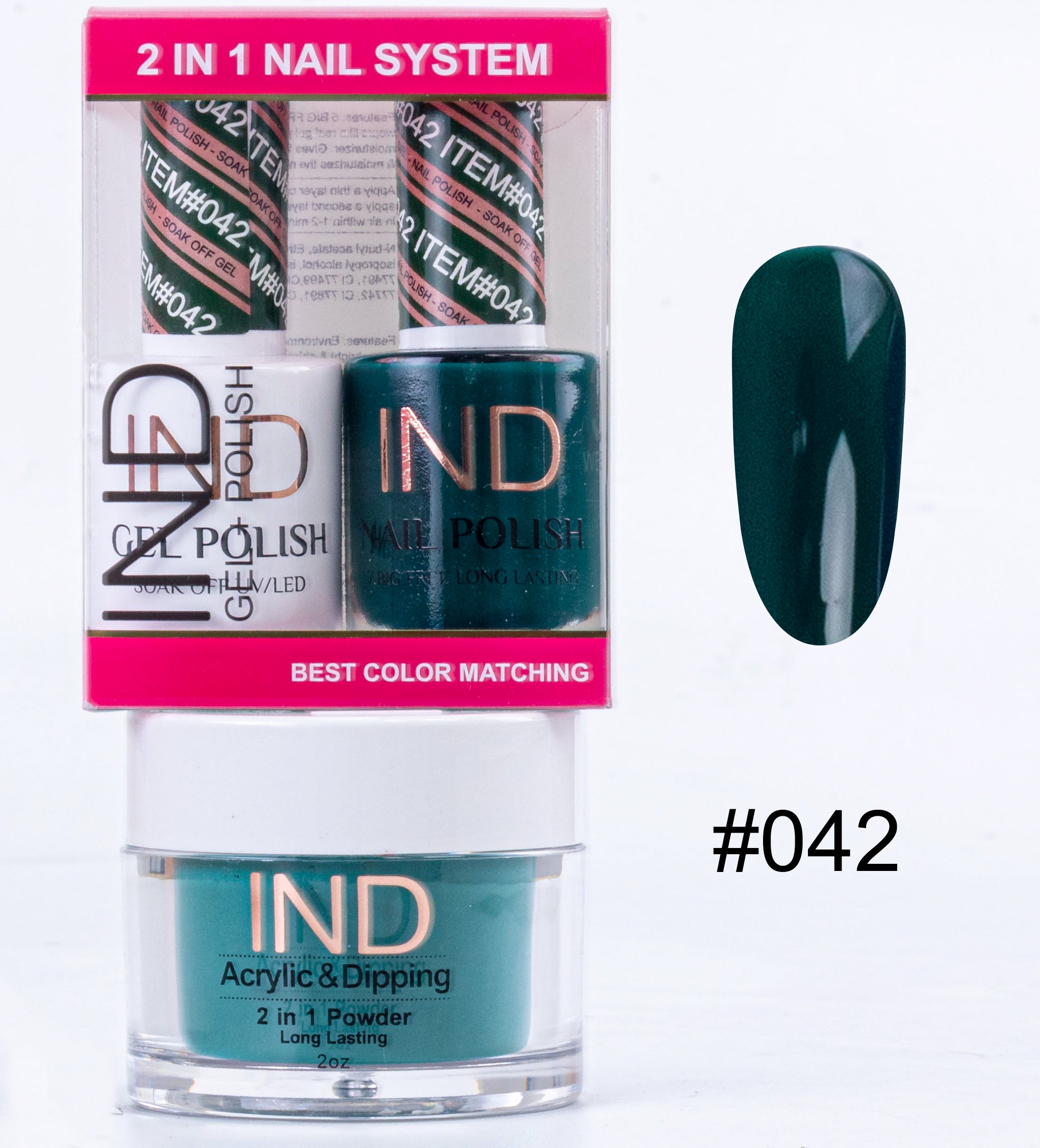 IND 3 IN 1 Combo Gel +Lacquer+dipping powder - #42