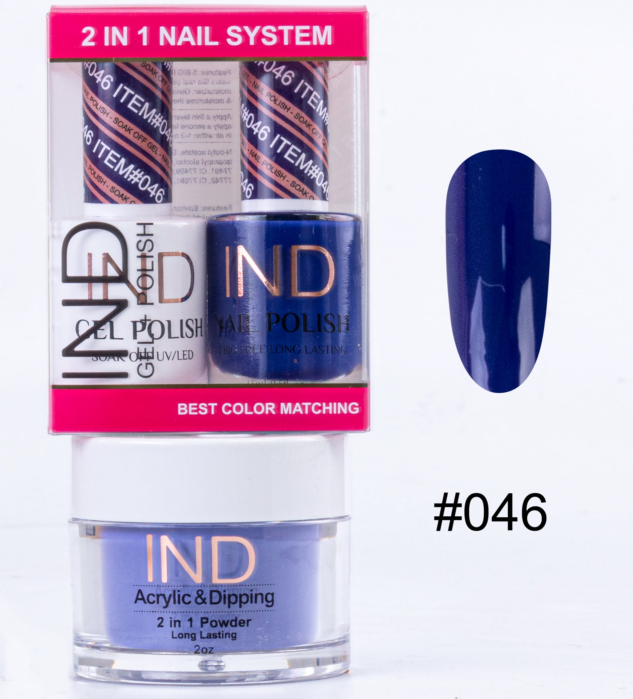 IND 3 IN 1 Combo Gel +Lacquer+dipping powder - #46