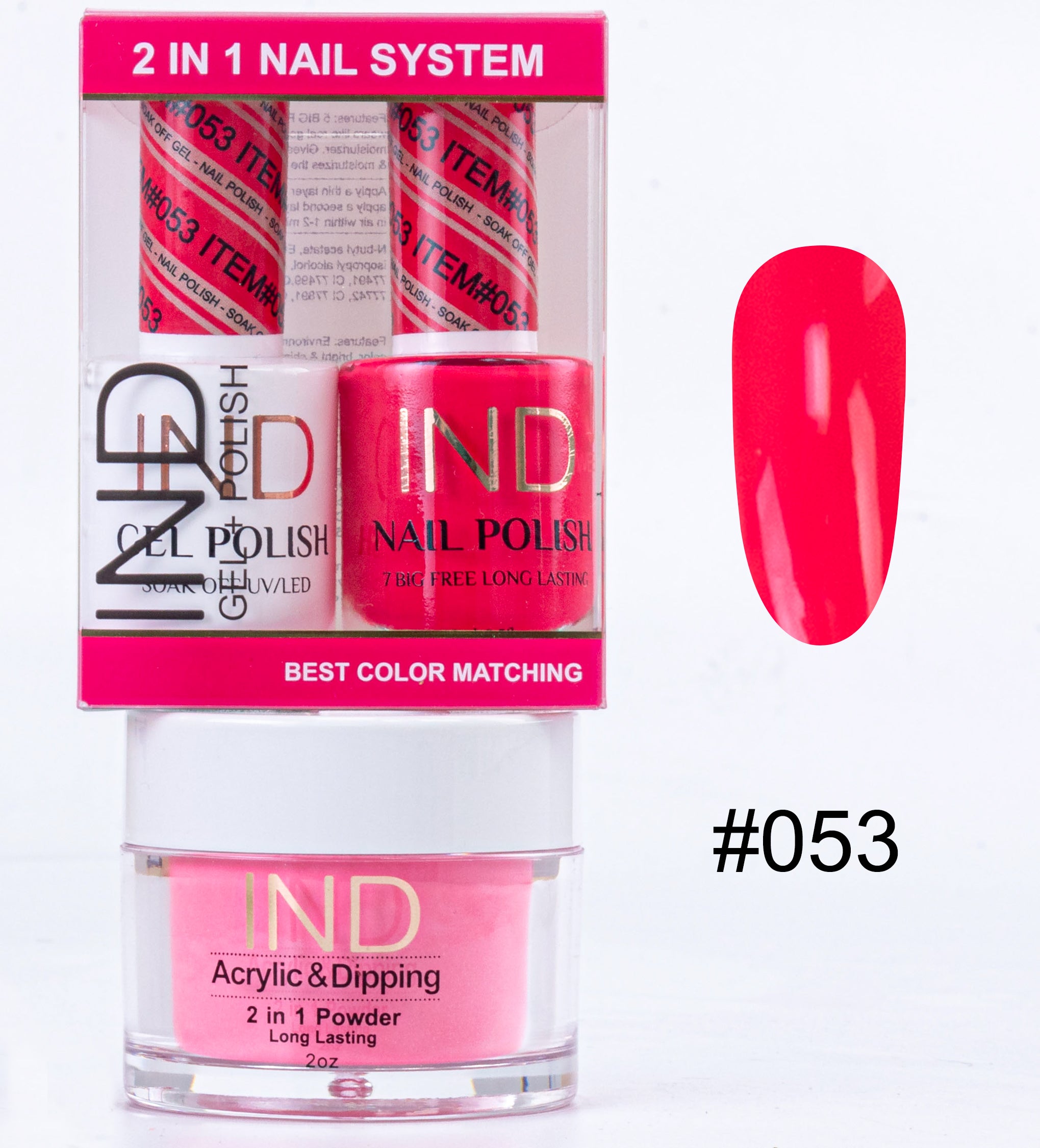 IND 3 IN 1 Combo Gel +Lacquer+dipping powder - #53