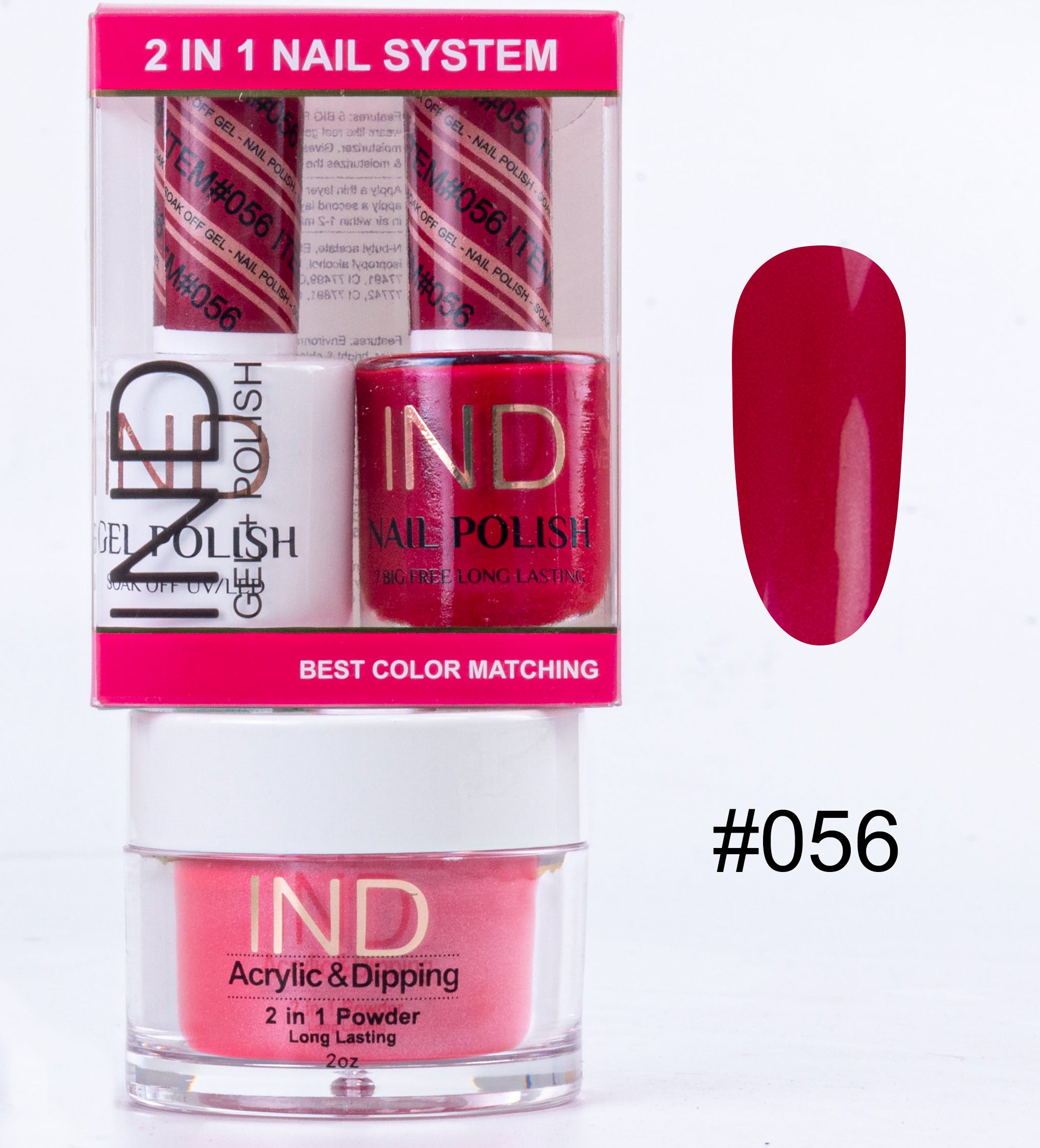 IND 3 IN 1 Combo Gel +Lacquer+dipping powder - #56