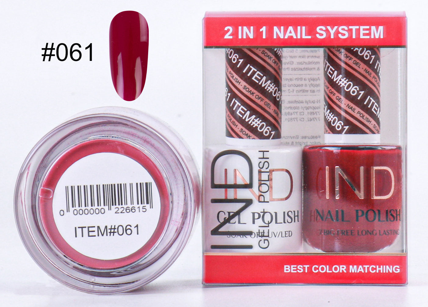 IND 3 IN 1 Combo Gel +Lacquer+dipping powder - #61