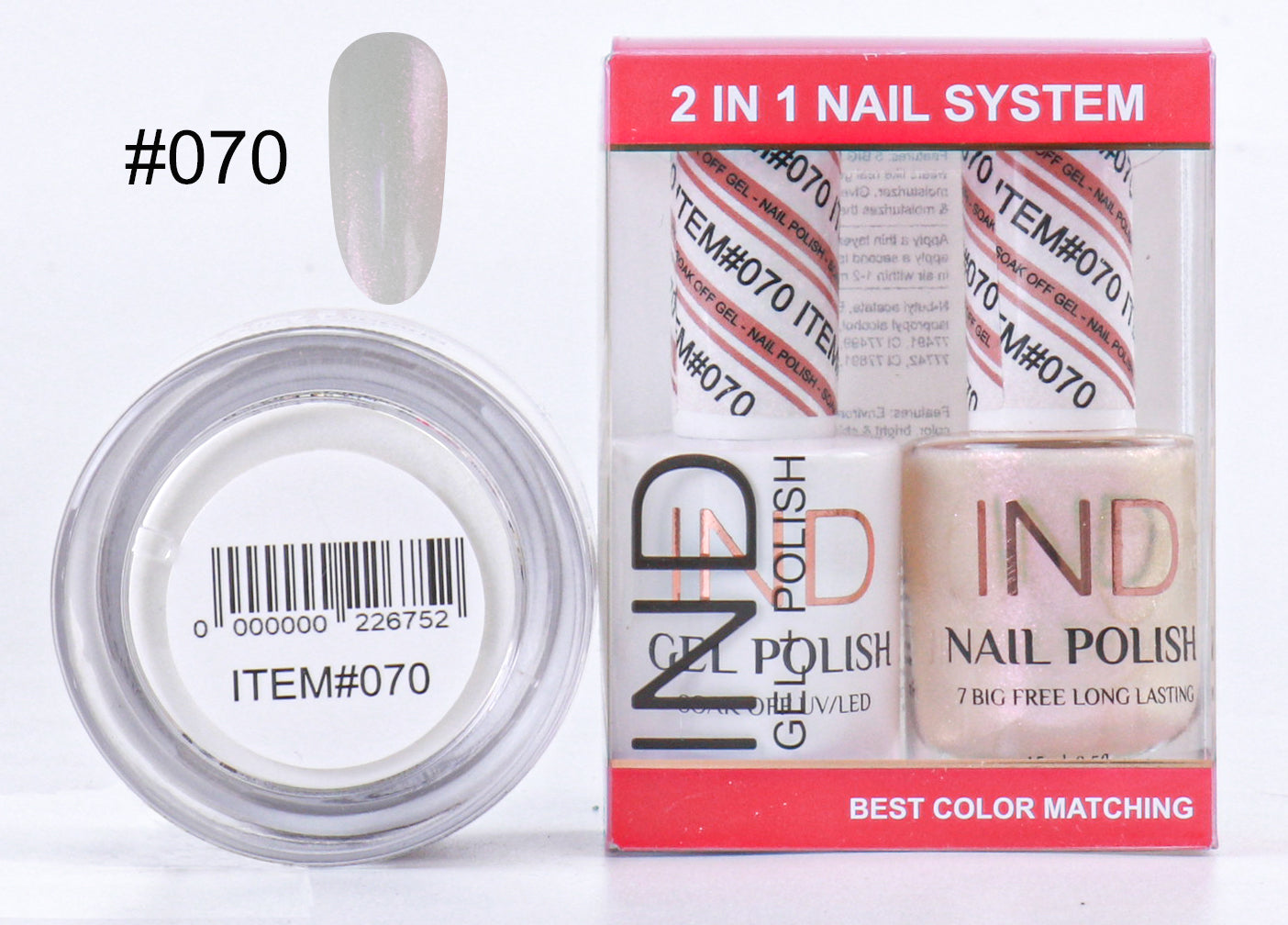 IND 3 IN 1 Combo Gel +Lacquer+dipping powder - #70