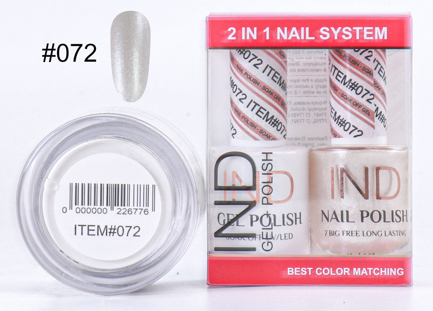 IND 3 IN 1 Combo Gel +Lacquer+dipping powder - #72