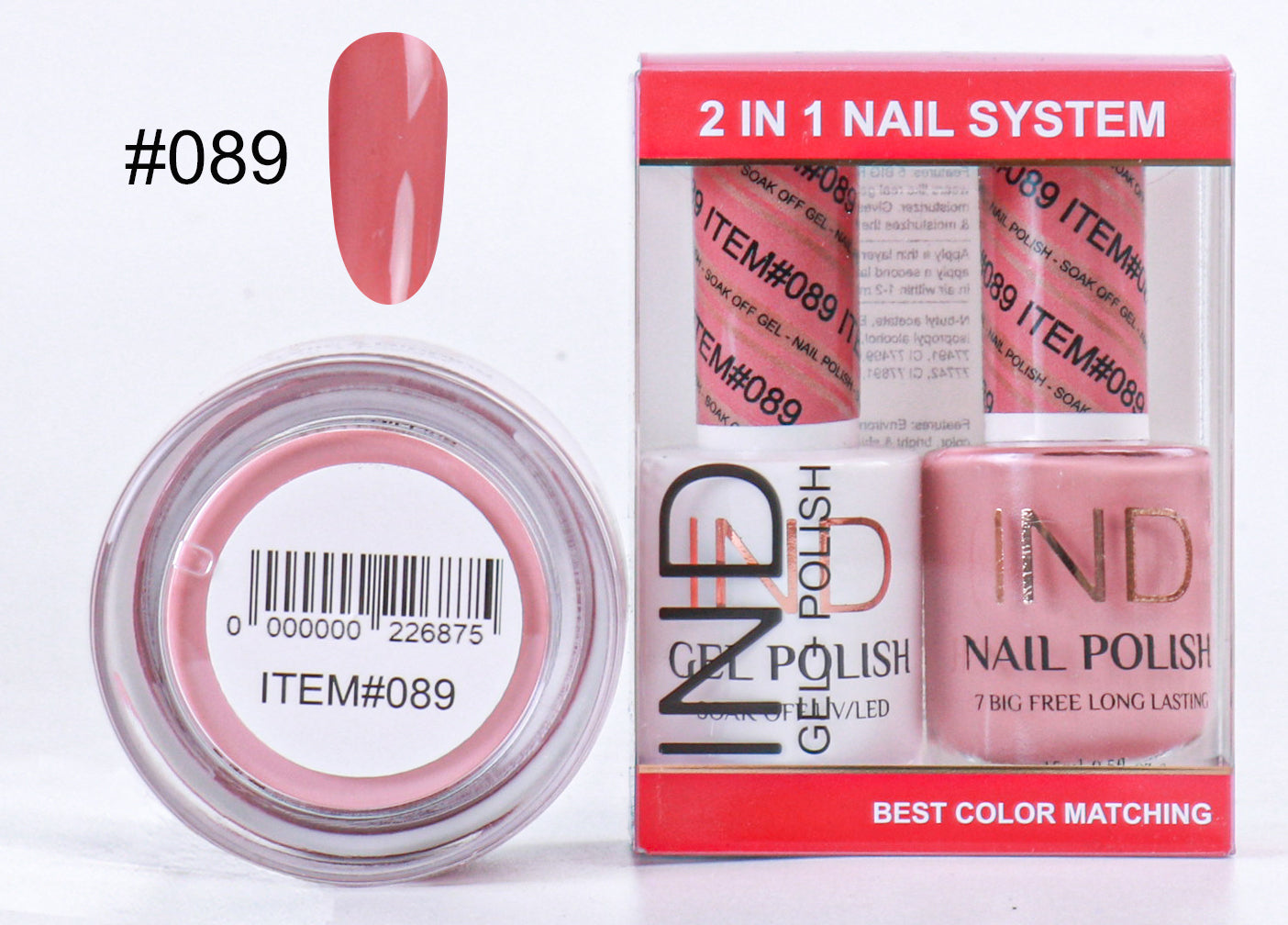 IND 3 IN 1 Combo Gel +Lacquer+dipping powder - #89