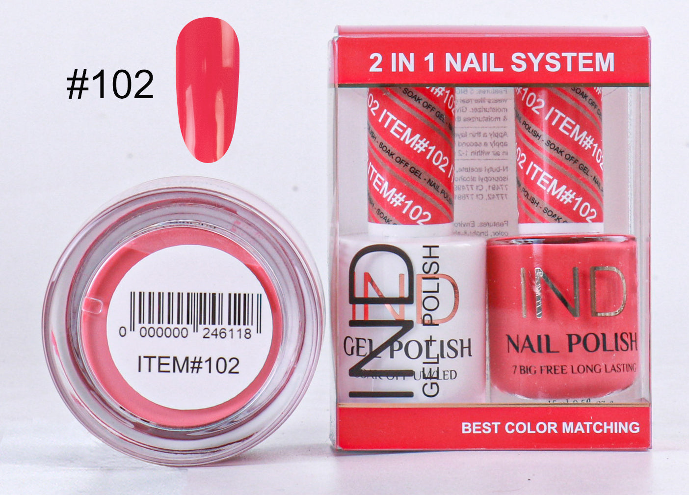 IND 3 IN 1 Combo Gel +Lacquer+dipping powder - #102