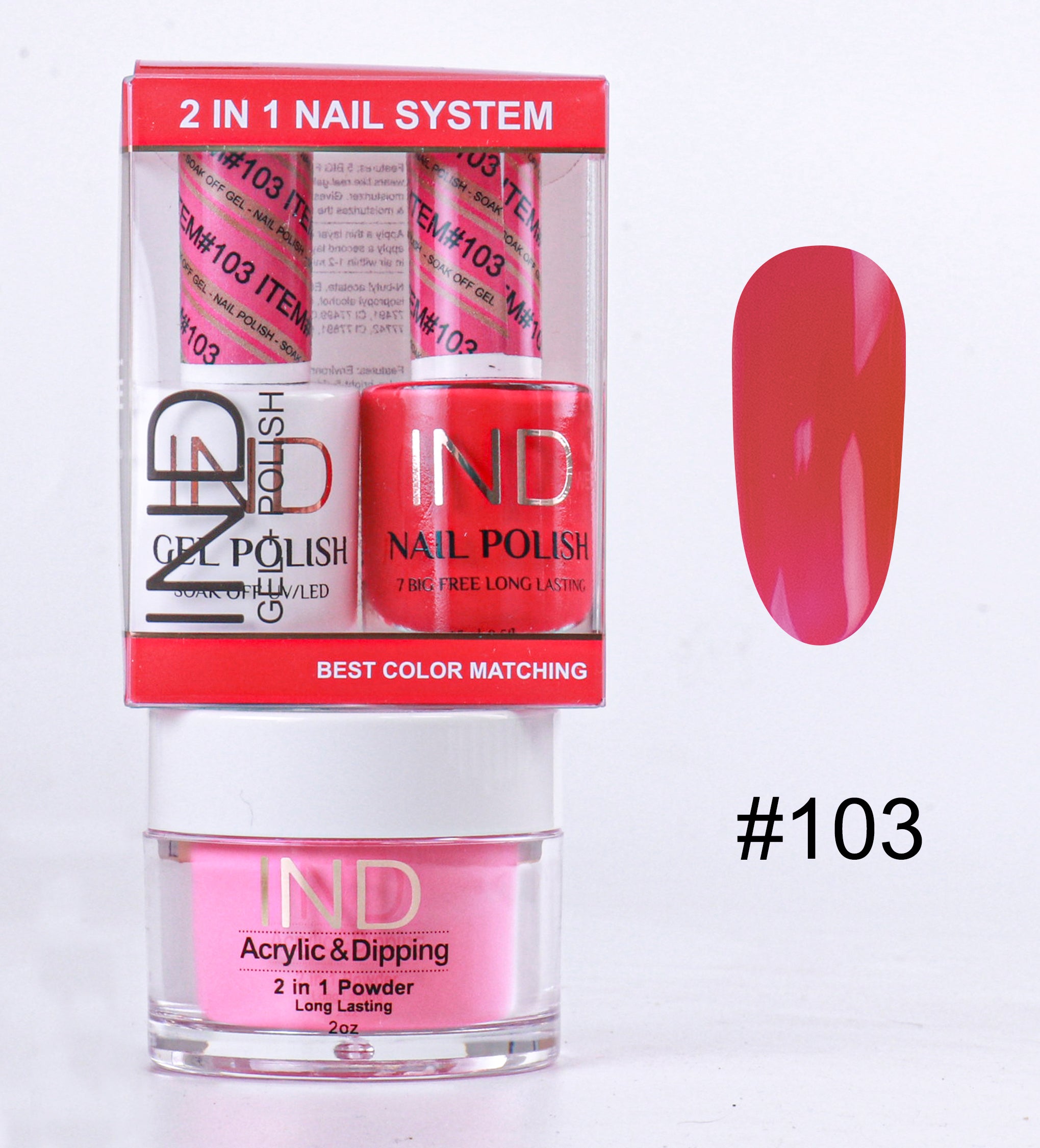 IND 3 IN 1 Combo Gel +Lacquer+dipping powder - #103